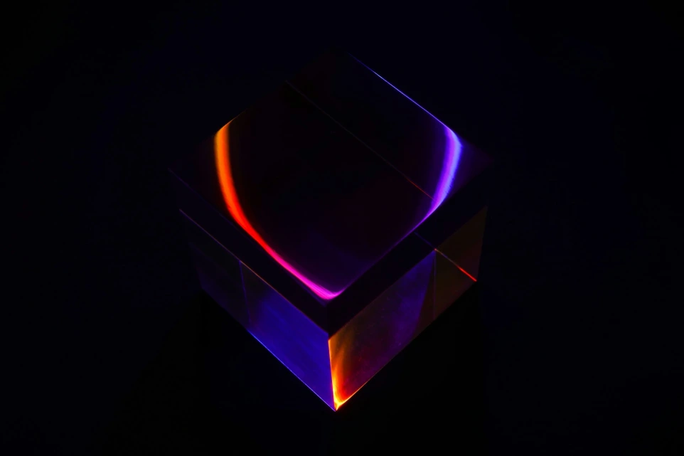 black and blue square illustration