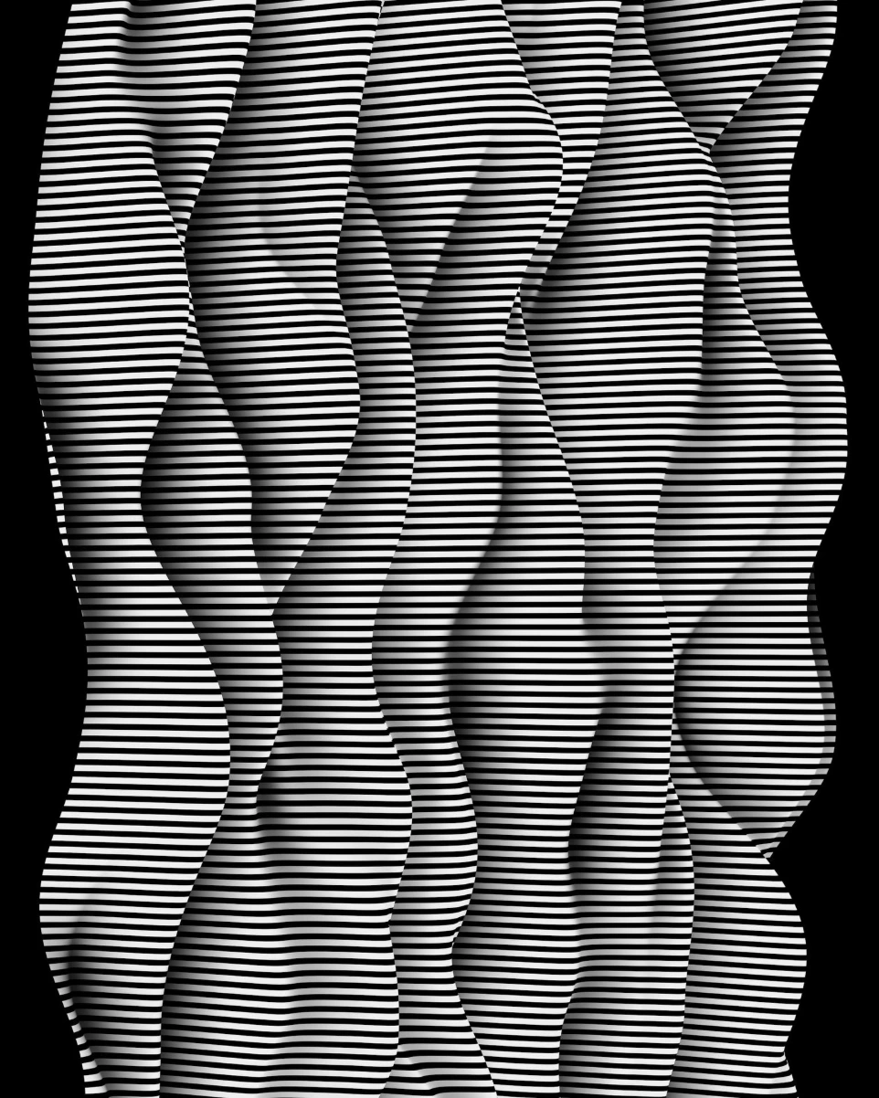 Abstract black and white wavy lines pattern